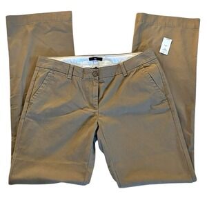 Gap Straight Leg Chino Pants Womens Size 8 Long Brown New With‎ Tags